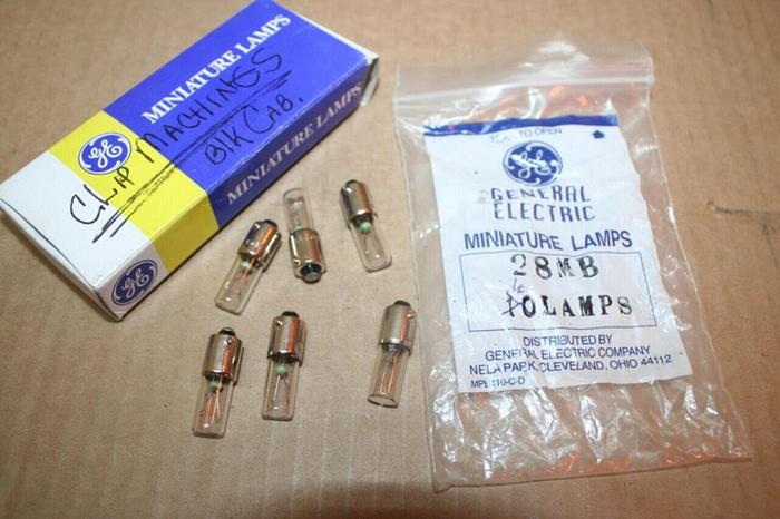 Used GENERAL ELECTRIC / GE Miniature Lamp Box of 6 28MB #21009