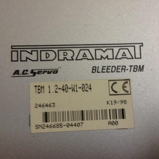 Used INDRAMAT AC Servo Bleeder TBM TBM 1.2-40-W1-024 #85020