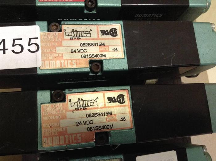 Used NUMATICS Control Block w/ Valves 082SS415M #70455