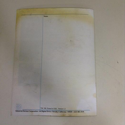 Used INDUSTRIAL DEVICES D2000 Series Control Manual PCW-4197 #77841