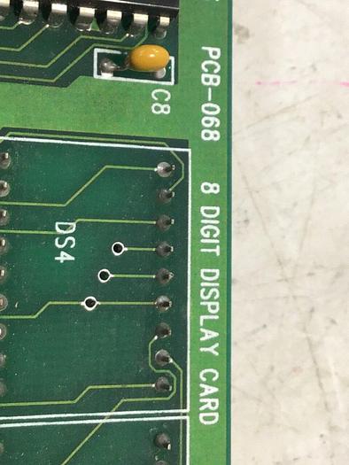 Used UNIVERSAL DYNAMICS 8 Digit Display Card PCB-068 #143226