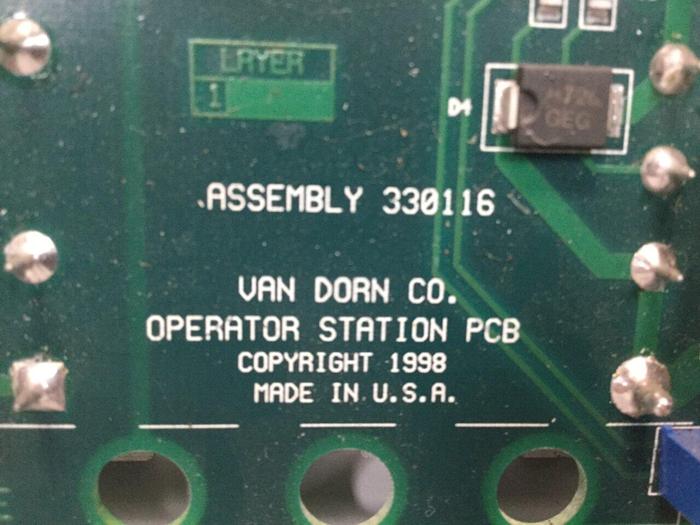 Used VAN DORN Pathfinder Circuit Board PC330-116 330-116 Used