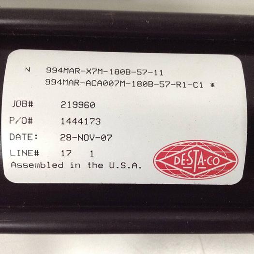 Used DESTACO Pneumatic Hold Clamp 994MAR-X7M-180B-57-11 #90099