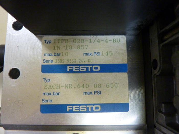 Used FESTO Control Block / Valve Terminal IFB8-02 #52688