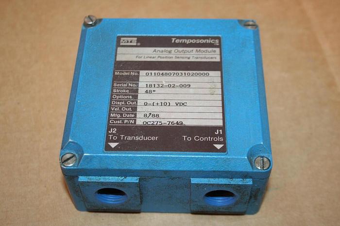 Used TEMPOSONICS INC Analog Output Module 01104807031020000 Used