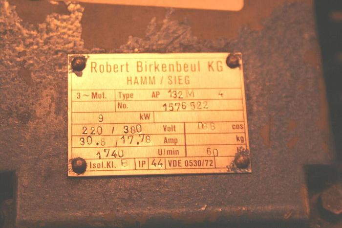 Used ROBERT BIRKENBEUL 12 HP Motor AP132M4 #13083