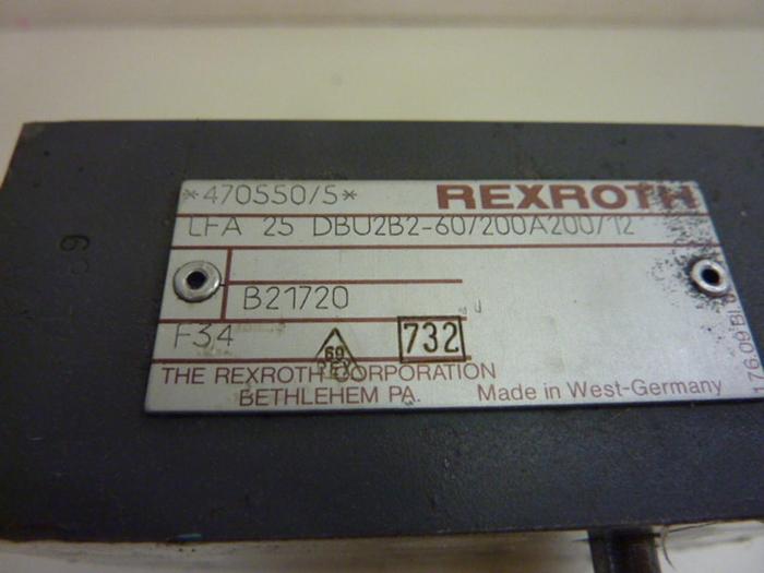 Used REXROTH Hydraulic Valve LFA25DBU2B260200A20012 #65844