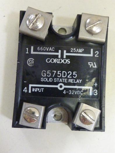 Used GORDOS Solid State Relay G575D25 #65798