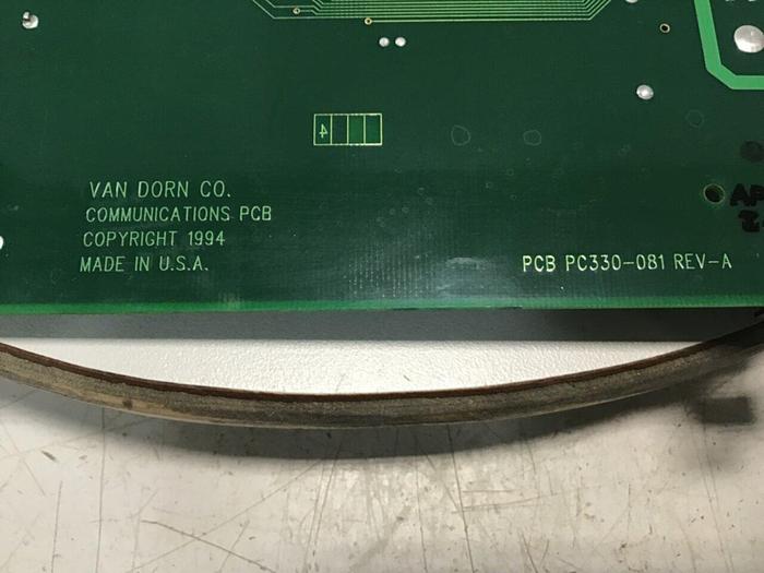 Used VAN DORN Communication Board PC330-081 330-081 Used