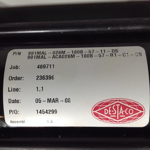 Used DESTACO Pneumatic Hold Clamp 991MAL-026M-180B-57-11-DS #90104