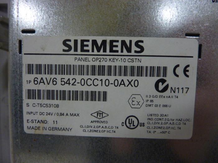Used SIEMENS Operator Panel 6AV6 542-0CC10-0AX0 Used