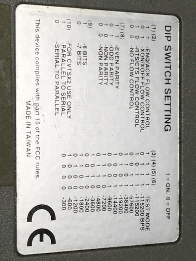 Used GENERIC Dip Switch CVTSX2 #107609