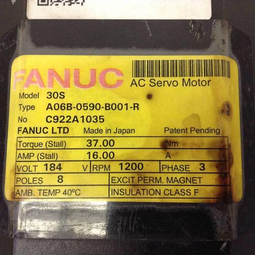Used FANUC AC Servo Motor A06B-0590-B001-R Used