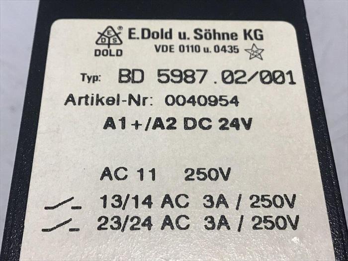 Used E DOLD & SOHNE KG Emergency Stop Module BD5987.02/001 #124684