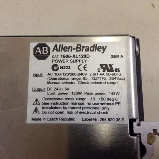 Used ALLEN BRADLEY Power Supply 1606-XL120D SER A #78032