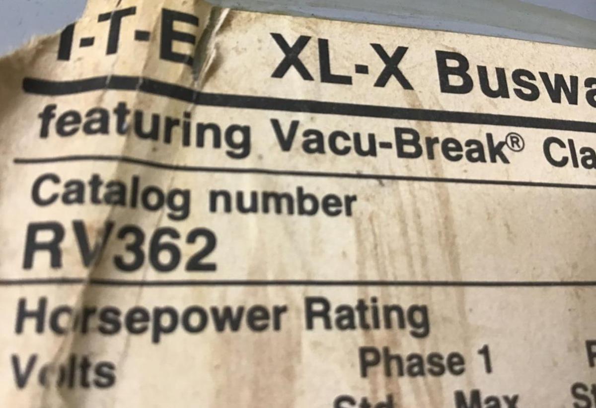 Used SIEMENS 60 Amp Buss Plug RV362 Used