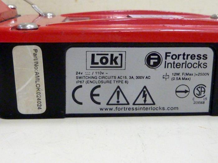 Used FORTRESS INTERLOCKS Safey Interlock Switch AMLOK024024 #67195
