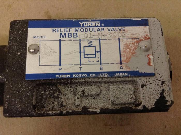 Used YUKEN Relief Modular Valve MBB-01-H-3002 #71031