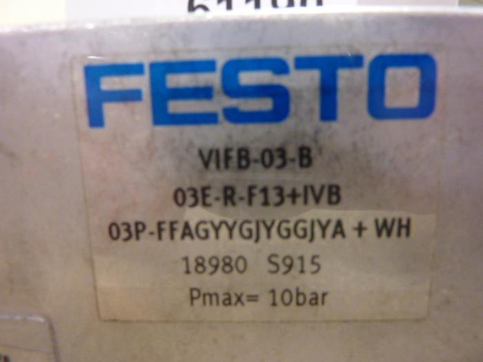 Used FESTO Control Block / Valve Terminal IFB13-03 Used