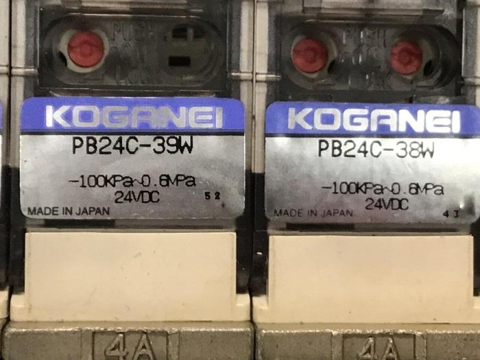 Used KOGANEI Block w/ Valves PBM6P-3W #120967