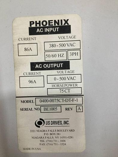 Used US DRIVES Control Module 0400-0075CT-DT-F-1 Used