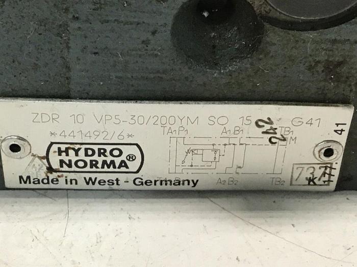 Used HYDRO NORMA Valve ZDR10VP530200YMS015 #116215