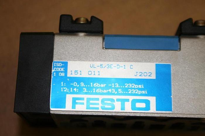 Used FESTO Pneumatic Valve VL-5/3E-D-1 C #13221