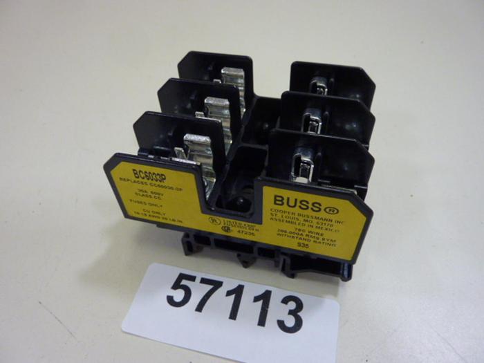 Used BUSSMANN 30 Amp Fuse Holder BC6033P #57113