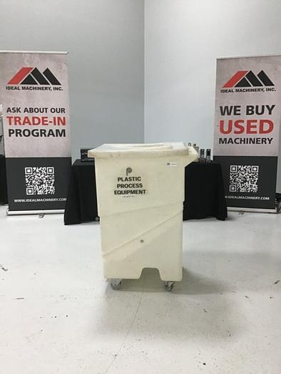 Used PPE Plastic Rolling Surge Bin With Lid MTB300 USED