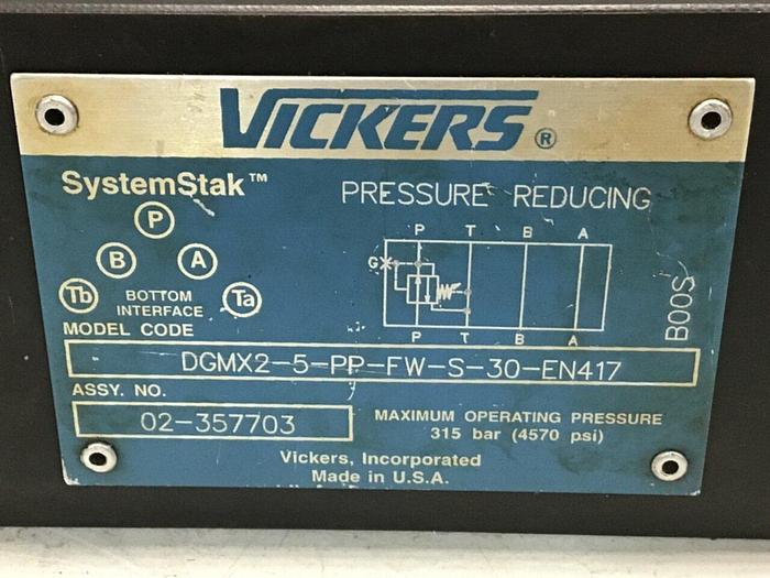 Used VICKERS Valve DGMX25PPFWS30EN417 #137691