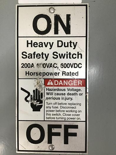 Used SIEMENS Safety Disconnect Switch HF364 Used