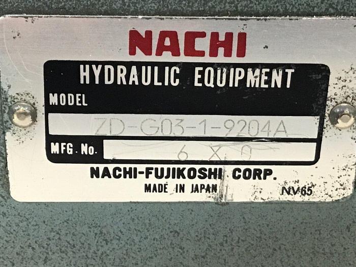 Used NACHI Valve ZD-G03-1-9204A #121484