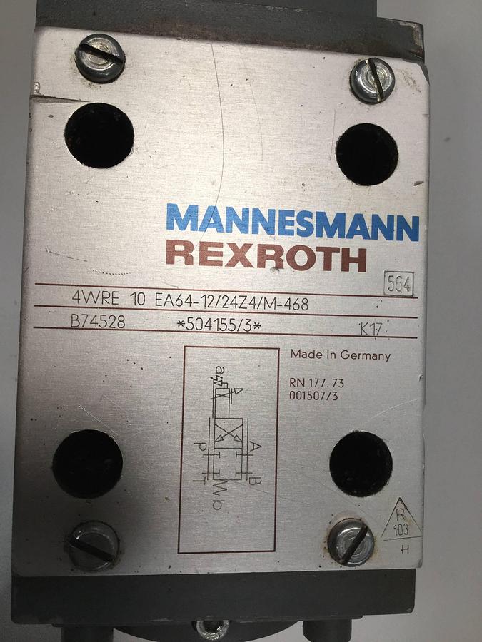 Used MANNESMANN REXROTH Proportional Flow Control Valve 4WRE10EA641224Z4M468 Used