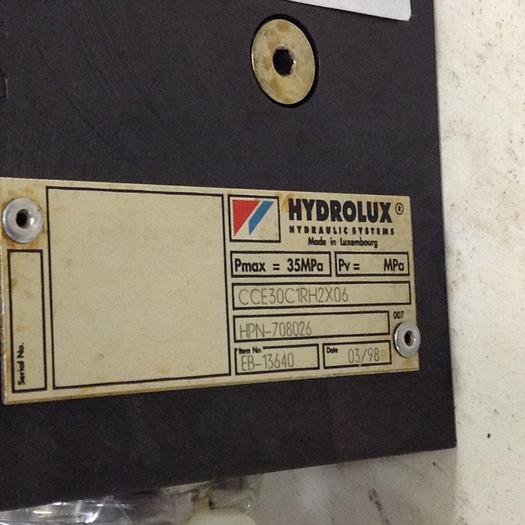 Used HYDROLUX Valve CCE30C1RH2X06 Used