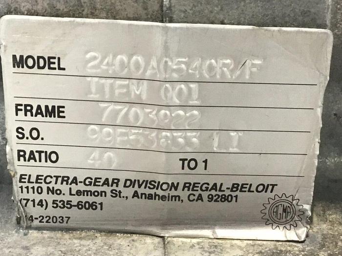 Used ELECTRA Gear 2400AC540L/F Used