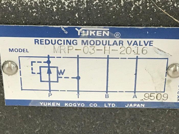 Used YUKEN Reducing Modular Valve MRP-03-H-2016 #111877