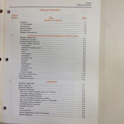 Used ALLEN BRADLEY Programming & Operations Manual 1772-6.8.6 #70864