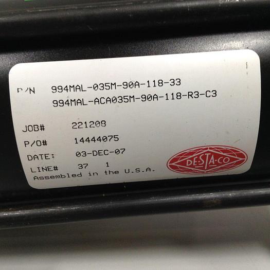 Used DESTACO Pneumatic Hold Clamp 994MAL-035M-90A-118-33 #90103