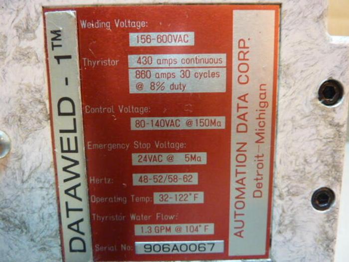 Used AUTOMATION Welding Controller DATAWELD-1 #37037