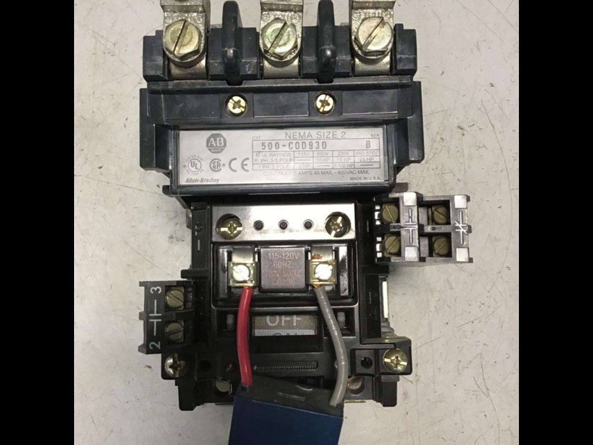 Used ALLEN BRADLEY Contactor 500-COD930 SER B USED