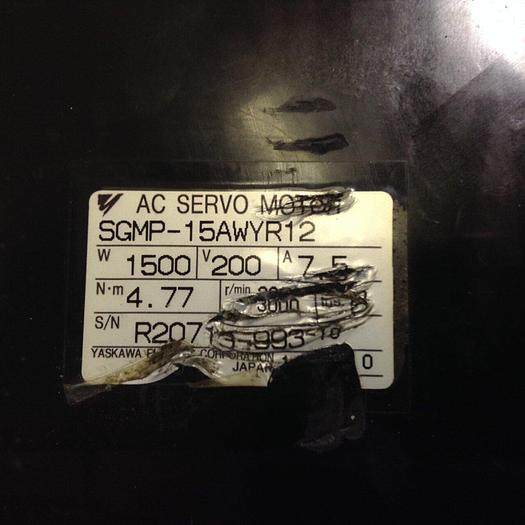 Used YASKAWA AC Servo Motor SGMP-15AWYR12 #73574
