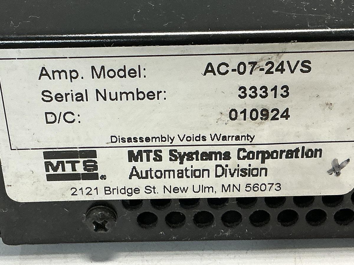 Used MTS SYSTEMS CO AC-07-24VS