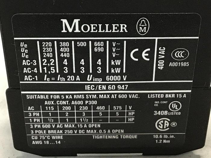 Used MOELLER Contactor DILEM-10-G #115781