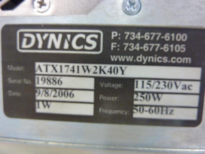 Used DYNICS Power Supply ATX1741W2K40Y #49904