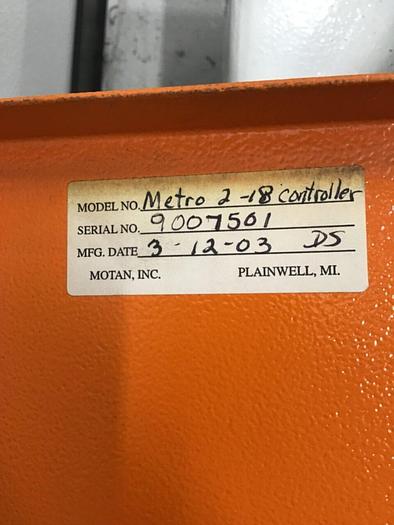 Used MOTAN 18 Station Material Handling Control Panel METRO 2-18 Used