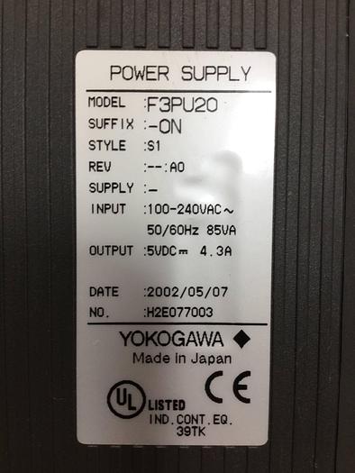 Used YOKOGAWA Power Supply F3PU20-0N #98795