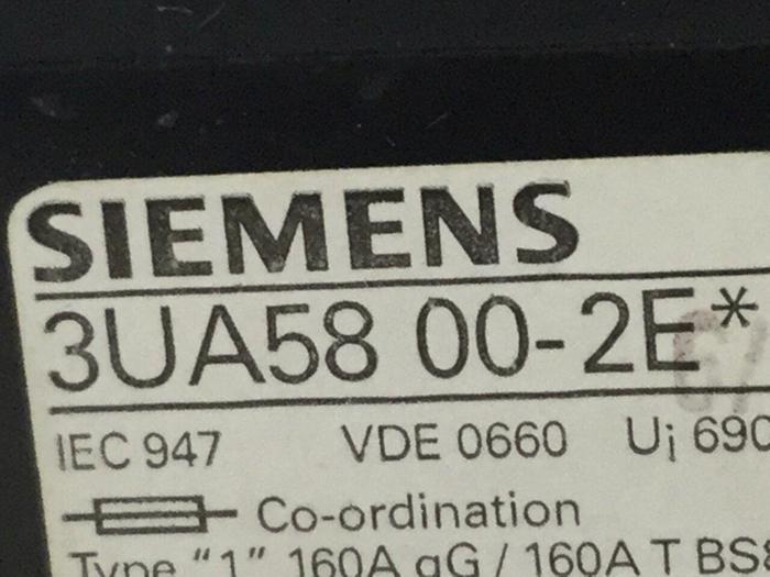 Used SIEMENS Overload Relay 3UA58 00-2E #104581