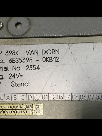 Used VAN DORN OP 398K Pathfinder Control 6ES5 398-OKB12 #112523