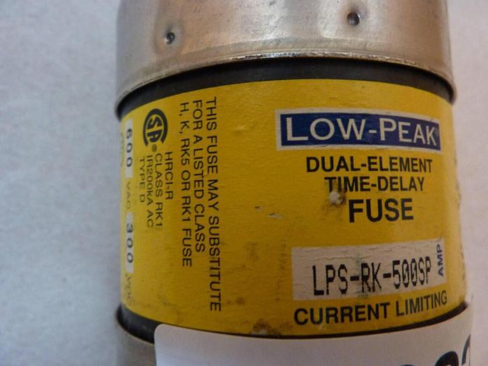 Used BUSSMANN 500 Amp Fuse LPS-RK-500SP #38682