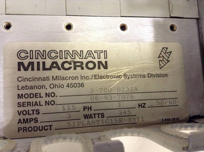 Used CINCINNATI MILACRON VEL Card Rack w/ Power Supply 3-700-0232A Used